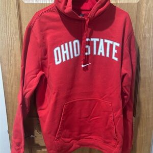 Ohio State Nike Red Crewneck Sweatshirt with White Lettering